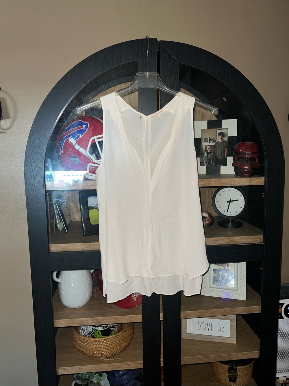 Rebecca Taylor Cream Layered V-Neck Sleeveless Camisole GUC 8
